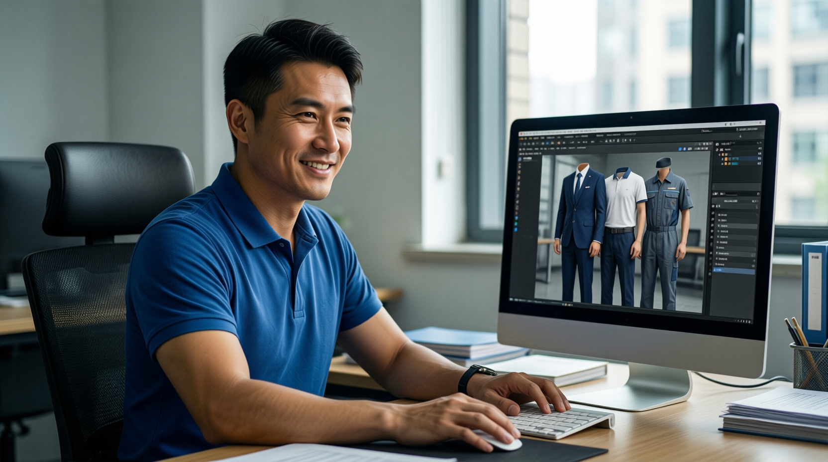 配图1 AI生成团服3D效果图 配图1 AI生成团服3D效果图