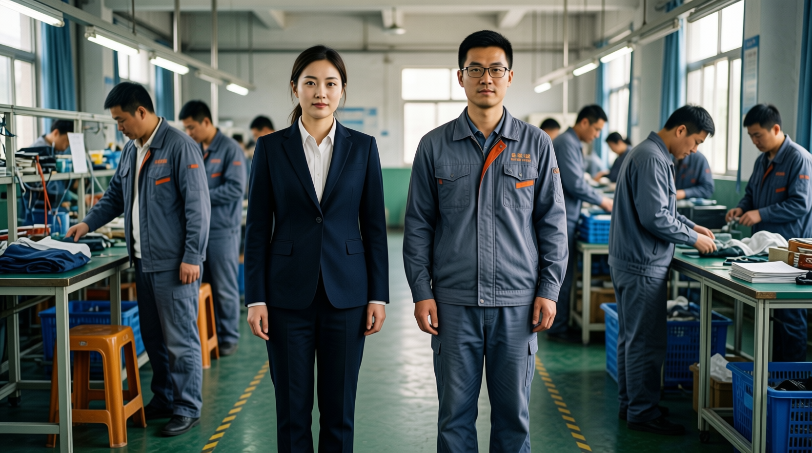 配图1 专业团队现场量体