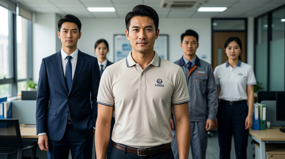 白墨烫画为何成为工作服定制首选工艺？峰辉团服专业深度解析